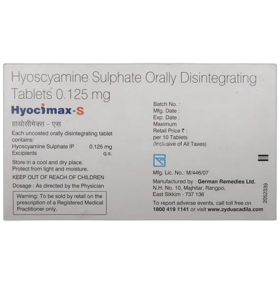 hyocimax s tablet 10's